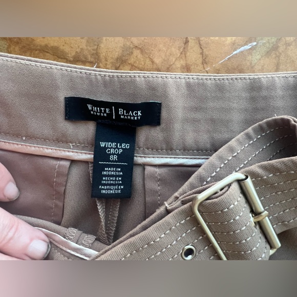 Womens White House Black Market sz 8 reg Beige crop dress pants EUC - Picture 6 of 7